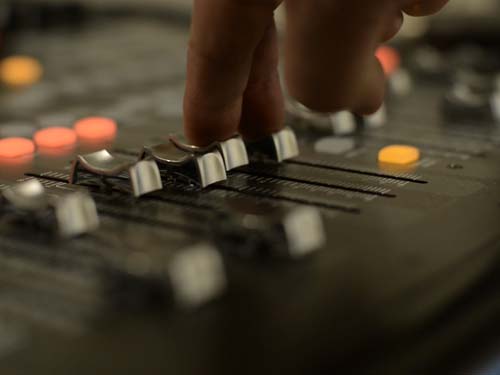 A man taking care of the control panel